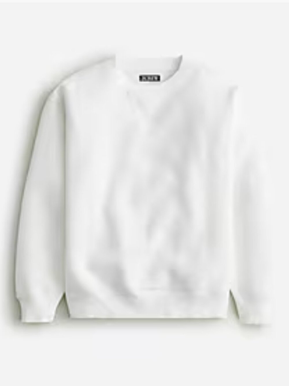 J.Crew Heritage fleece oversized crewneck sweatshirt in white